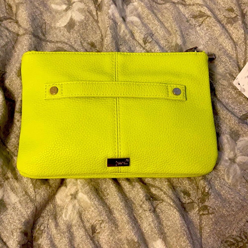 NWT Bright green clutch